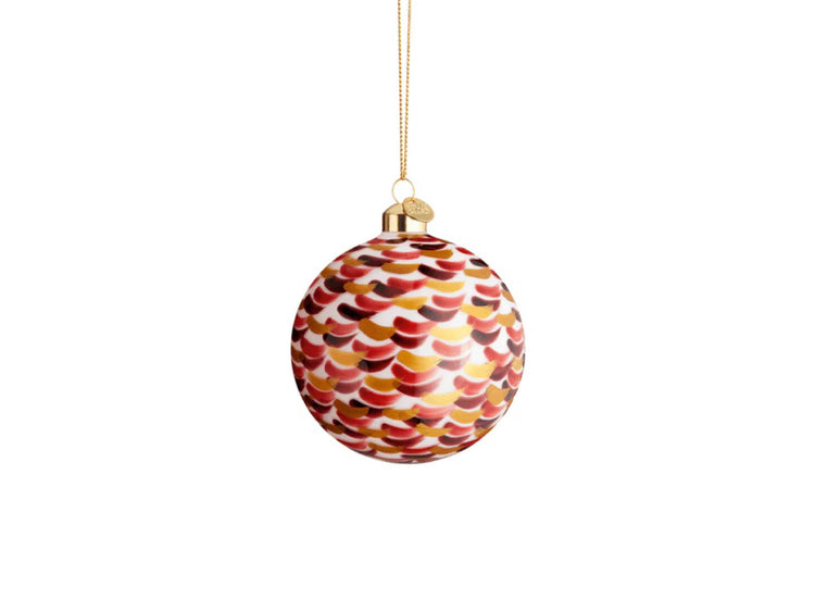 Souvenir Bauble (Red Strokes) by Holmegaard