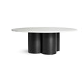 4/4 Coffee Table by Blu Dot in Marble Black On Ash, three-quarter front view