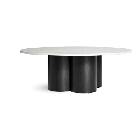 4/4 Coffee Table by Blu Dot in Marble Black On Ash, three-quarter front view