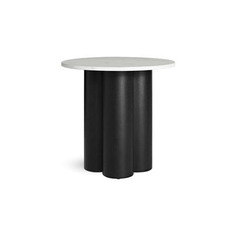 4/4 Side Table by Blu Dot in Marble Black On Ash, front view