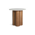 4/4 Side Table by Blu Dot in Marble Walnut, front view
