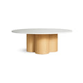 4/4 Coffee Table by Blu Dot in Marble and White Oak, front view