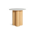 4/4 Side Table by Blu Dot in Marble and White Oak, front view