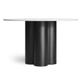 4/4 Round Dining Table by Blu Dot in 48" and Marble Black on Ash