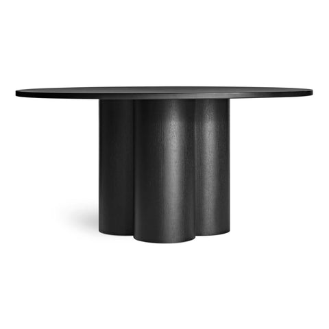 4/4 Round Dining Table by Blu Dot in 60" and Black on Ash