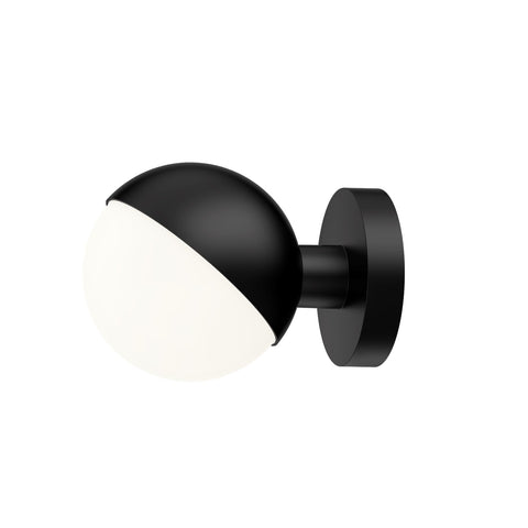 vl studio wall lamp in black designed by vilhelm lauritzen for louis poulsen