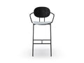 Piet Hein Bar Chair, Black Edition With Armrest by Sibast