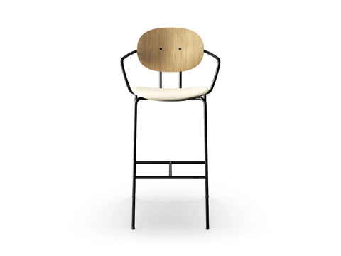 Piet Hein Bar Chair, Black Edition With Armrest by Sibast