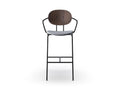 Piet Hein Bar Chair, Black Edition With Armrest by Sibast