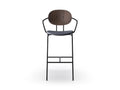 Piet Hein Bar Chair, Black Edition With Armrest by Sibast