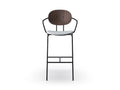 Piet Hein Bar Chair, Black Edition With Armrest by Sibast