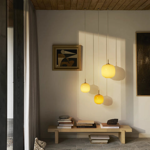 vl 45 pendants in a cluster lifestyle image by Louis Poulsen 