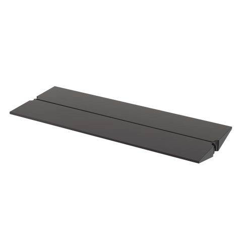 String Furniture Pira Shelf in black grey, 35.4 inch sheet steel shelf, white background packshot