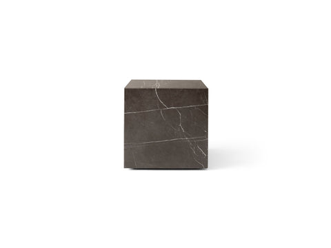 Grey Kendzo Marble cubic end table designed by norm architects for audo copenhagen