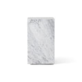 Audo Copenhagen Plinth Tall in White Carrara Marble, packshot on white