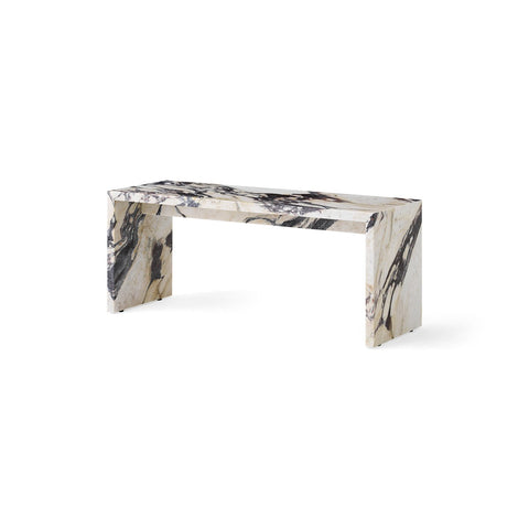 Audo Copenhagen Plinth Bridge in Calacatta Viola Marble, packshot on white