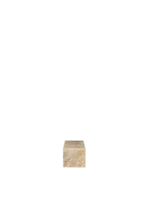 Audo Copenhagen Plinth Shelf in Kunis Breccia Stone, packshot on white