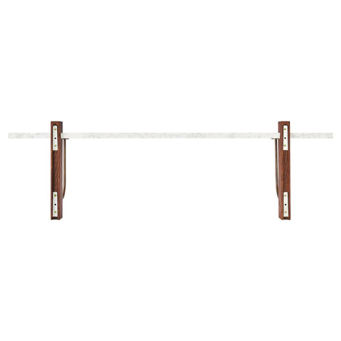 Audo Copenhagen Corbel Shelf, Large in Carrara Marble, packshot on white