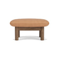 Audo Copenhagen brasilia-ottoman in Walnut with Camel Dunes, packshot on white