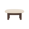 Audo Copenhagen brasilia-ottoman in Dark Stained Oak with Logan Jasmine, packshot on white