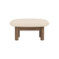 Audo Copenhagen brasilia-ottoman in Walnut with Logan Jasmine, packshot on white