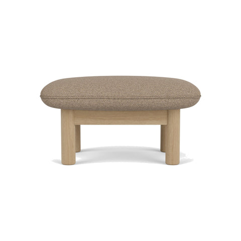 Audo Copenhagen brasilia-ottoman in Natural Oak with Logan Flint, packshot on white