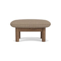 Audo Copenhagen brasilia-ottoman in Walnut with Logan Flint, packshot on white