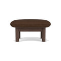 Audo Copenhagen brasilia-ottoman in Dark Stained Oak with Audo Bouclé 07, packshot on white