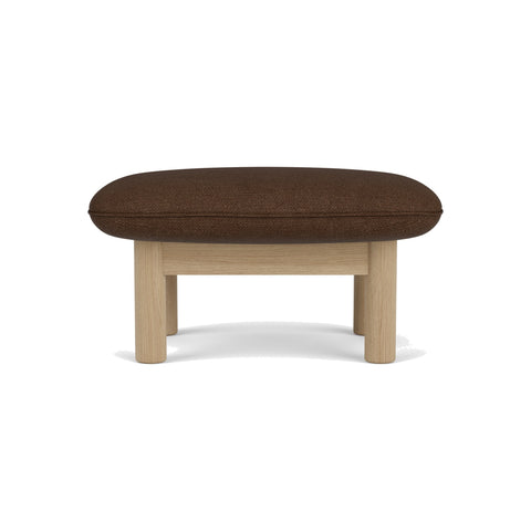 Audo Copenhagen brasilia-ottoman in Natural Oak with Audo Bouclé 07, packshot on white