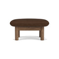 Audo Copenhagen brasilia-ottoman in Walnut with Audo Bouclé 07, packshot on white