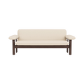 Audo Copenhagen Brasilia Sofa in Dark Stained Oak with Logan Jasmine, packshot on white