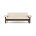 Audo Copenhagen Brasilia Sofa in Dark Stained Oak with Logan Flint, packshot on white