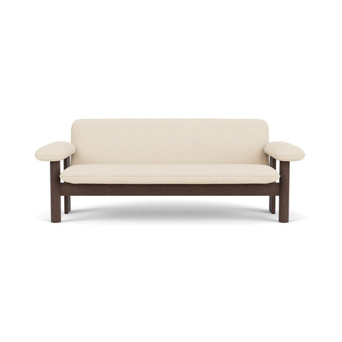 Audo Copenhagen Brasilia Sofa in Dark Stained Oak with Logan Flint, packshot on white