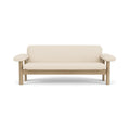 Audo Copenhagen Brasilia Sofa in Natural Oak with Logan Flint, packshot on white