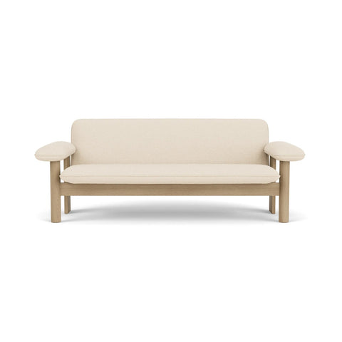 Audo Copenhagen Brasilia Sofa in Natural Oak with Logan Flint, packshot on white
