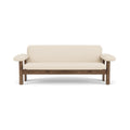 Audo Copenhagen Brasilia Sofa in Walnut with Logan Flint, packshot on white