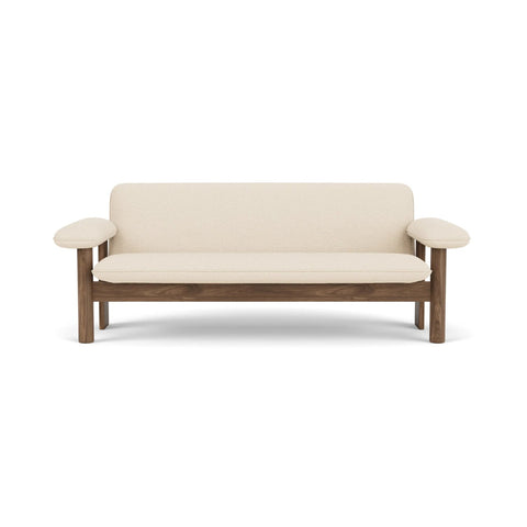 Audo Copenhagen Brasilia Sofa in Walnut with Logan Flint, packshot on white