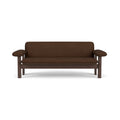 Audo Copenhagen Brasilia Sofa in Dark Stained Oak with Audo Bouclé 07, packshot on white