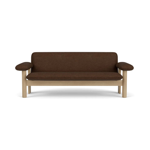 Audo Copenhagen Brasilia Sofa in Natural Oak with Audo Bouclé 07, packshot on white