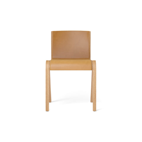 Audo Copenhagen Ready Dining Chair, Fully Upholstered in Natural Oak with Aida 0250, packshot on white