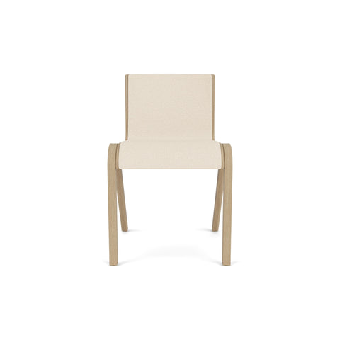 Audo Copenhagen Ready Dining Chair, Fully Upholstered in Natural Oak with Logan Jasmine, packshot on white