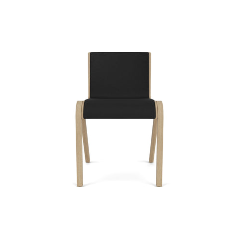 Audo Copenhagen Ready Dining Chair, Fully Upholstered in Natural Oak with Sierra 1001, packshot on white