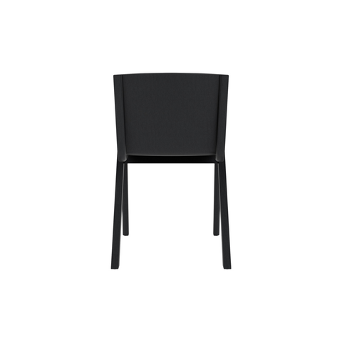 Audo Copenhagen Ready Dining Chair, Fully Upholstered in Black Oak with Audo Bouclé 02, packshot on white