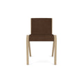 Audo Copenhagen Ready Dining Chair, Fully Upholstered in Natural Oak with Audo Bouclé 07, packshot on white