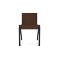 Audo Copenhagen Ready Dining Chair, Fully Upholstered in Black Oak with Audo Bouclé 07, packshot on white
