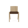 Audo Copenhagen Ready Dining Chair, Partially Upholstered in Natural Oak with Audo Bouclé 07, packshot on white