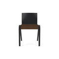 Audo Copenhagen Ready Dining Chair, Partially Upholstered in Black Oak with Audo Bouclé 07, packshot on white