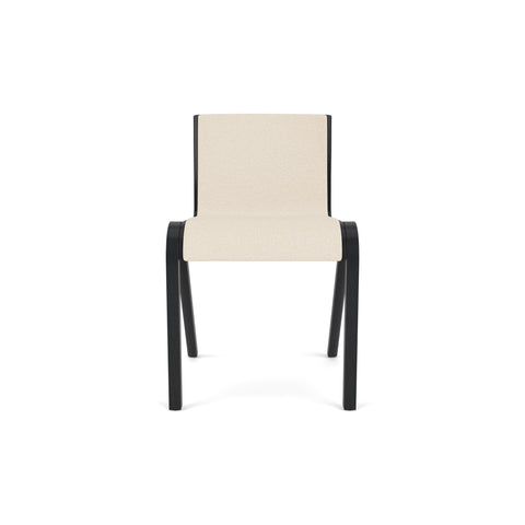 Audo Copenhagen Ready Dining Chair, Fully Upholstered in Black Oak with Logan Jasmine, packshot on white