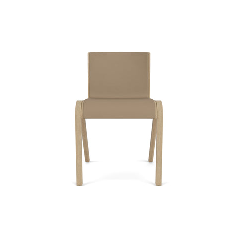 Audo Copenhagen Ready Dining Chair, Fully Upholstered in Natural Oak with Sierra 1611, packshot on white