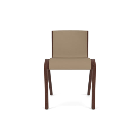 Audo Copenhagen Ready Dining Chair, Fully Upholstered in Red Stained Oak with Sierra 1611, packshot on white